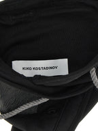 Black Cotton Crossbody Bag