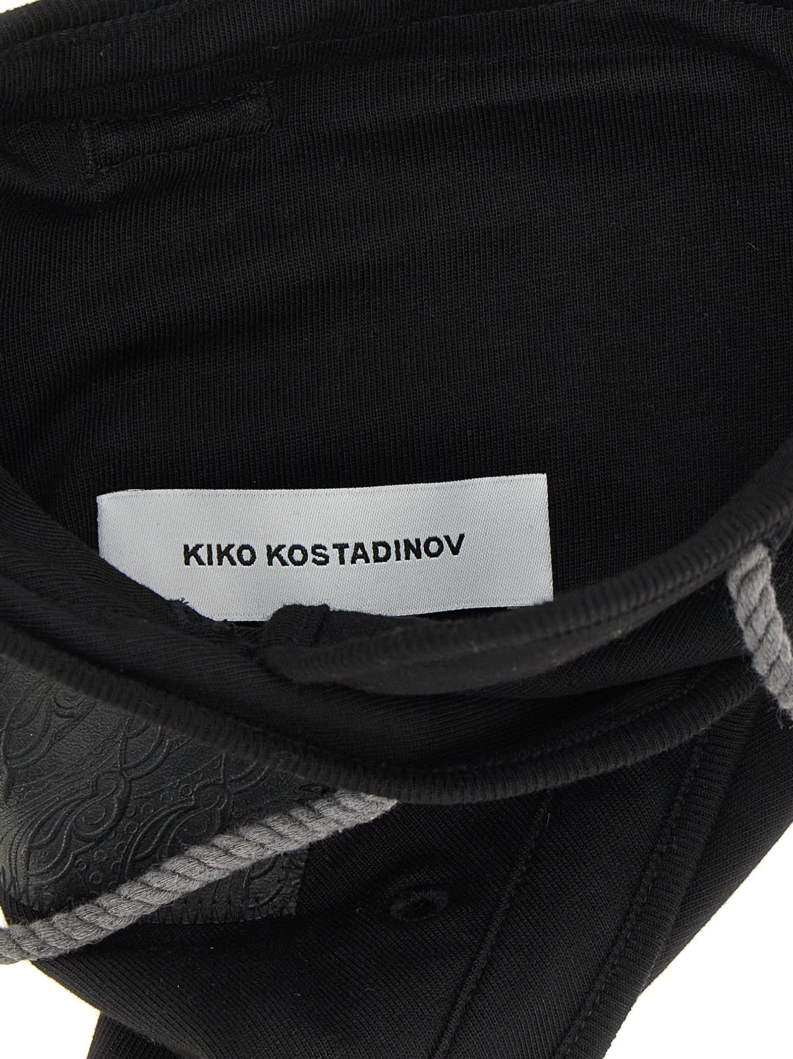 Black Cotton Crossbody Bag