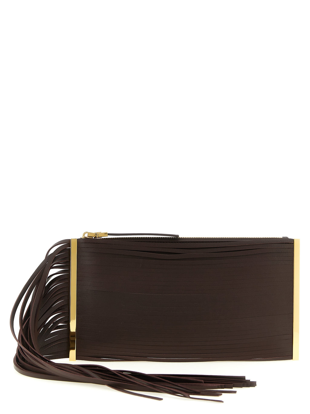 Braune Lederclutch