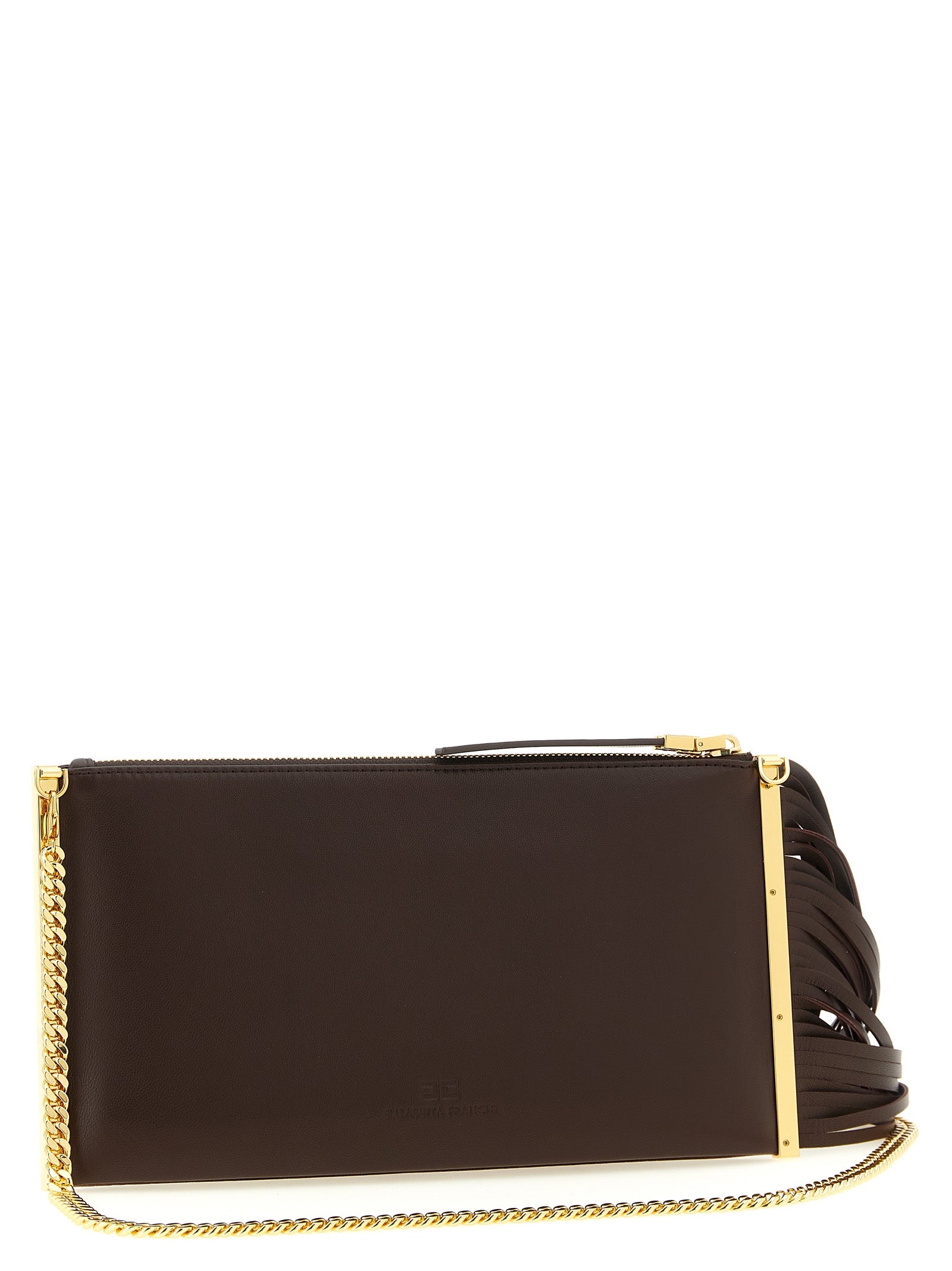 Braune Lederclutch