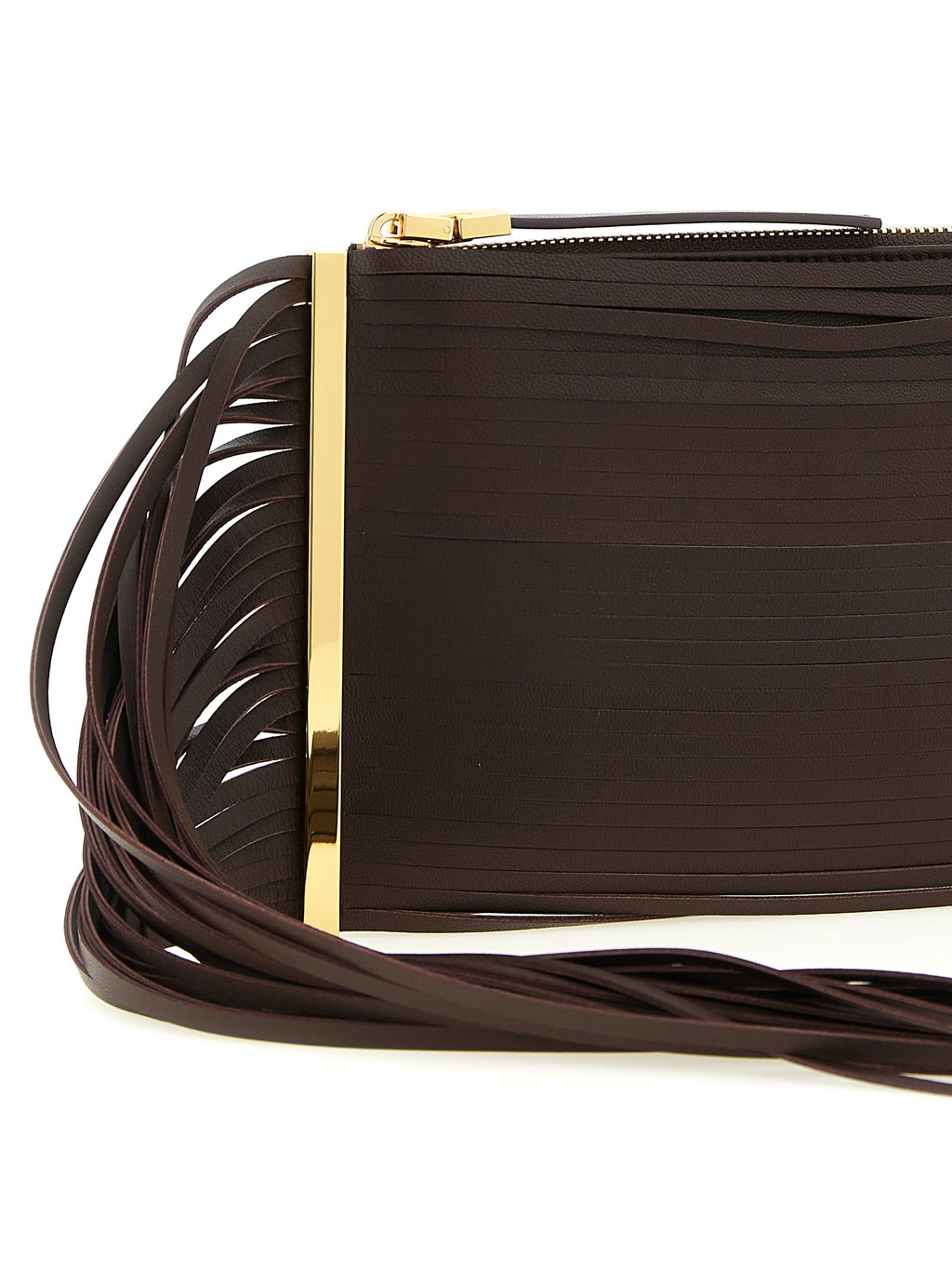 Braune Lederclutch