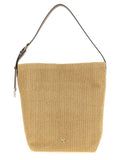 Beige Cowhide Shoulder Bag