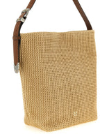 Beige Cowhide Shoulder Bag