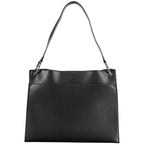 Black Polyurethane Women Handbag