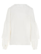 DI.LA3 PARI' White Silk Blouse