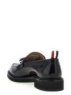 Thom Browne Black Calfskin Slip-On Loafers