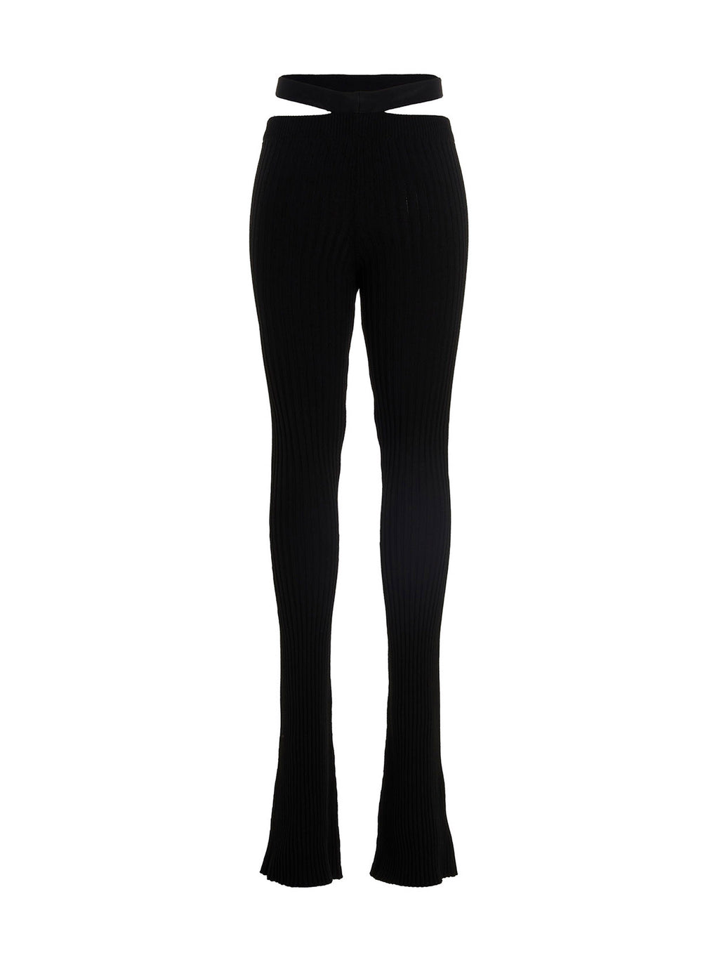 ANDREĀDAMO Black Viscose Flared Pants