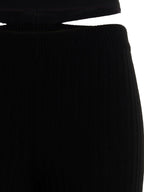 ANDREĀDAMO Black Viscose Flared Pants
