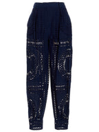Alberta Ferretti Blue Cotton Casual Pants