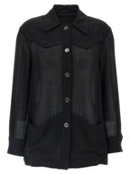 Ferragamo Black Virgin Wool Blouse