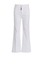Dsquared² White Cotton Flared Jeans