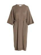 NUDE Beige Virgin Wool Long Dress