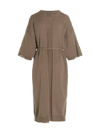 NUDE Beige Virgin Wool Long Dress