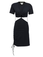 Nensi Dojaka Black Cotton Midi Dress