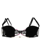 Nensi Dojaka Black Polyamide Bra