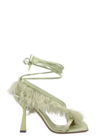 SEBASTIAN Bicolor Viscose Stiletto Heel Sandals