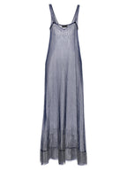 Paco Rabanne Blue Polyamide Long Dress