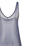 Paco Rabanne Blue Polyamide Long Dress