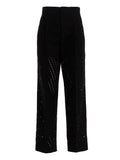 NUDE Black Cotton Casual Pants