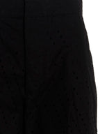 NUDE Black Cotton Casual Pants