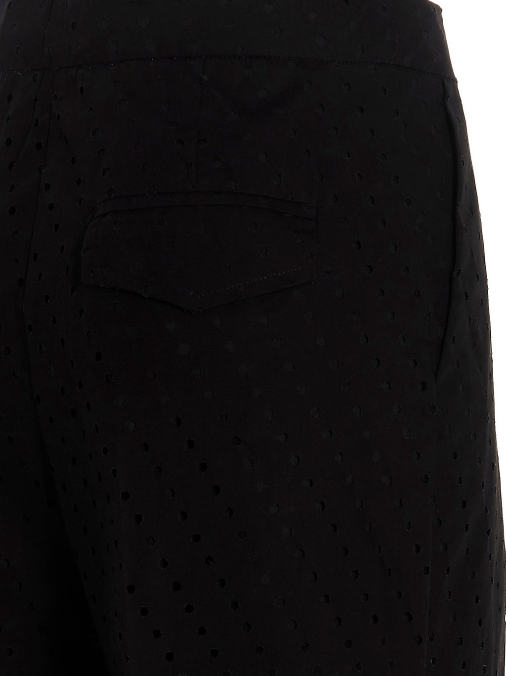 NUDE Black Cotton Casual Pants