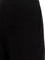 NUDE Black Cotton Casual Pants