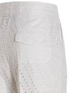 NUDE White Cotton Casual Pants