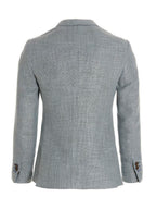 MAURIZIO MIRI Blue Silk Blazer