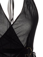 Louisa Ballou Black Silk Long Dress