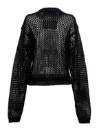 RAMAEL Black Cotton Cardigan