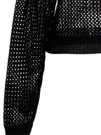 RAMAEL Black Cotton Cardigan