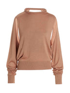 RAMAEL Beige Silk Cardigan