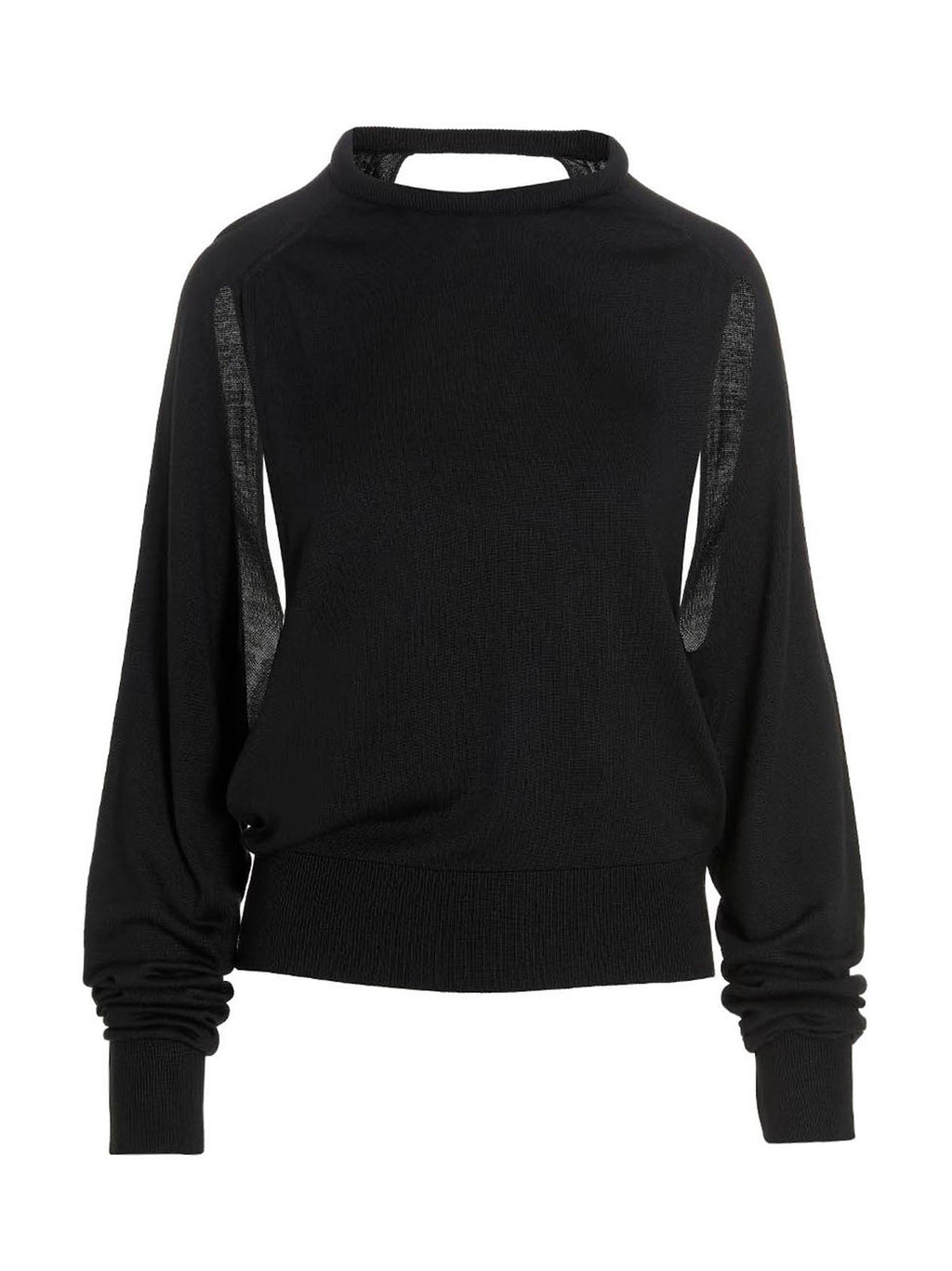 RAMAEL Black Silk Cardigan