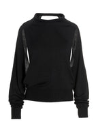 RAMAEL Black Silk Cardigan