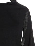 RAMAEL Black Silk Cardigan