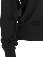 RAMAEL Black Silk Cardigan