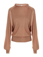RAMAEL Beige Silk Cardigan