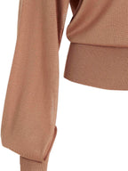 RAMAEL Beige Silk Cardigan