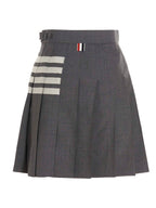 Thom Browne Gray Wool Long Skirt