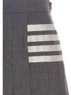 Thom Browne Gray Wool Long Skirt