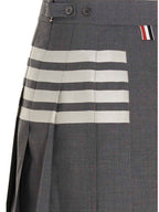 Thom Browne Gray Wool Long Skirt
