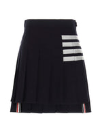 Thom Browne Blue Wool Long Skirt
