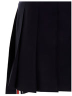 Thom Browne Blue Wool Long Skirt