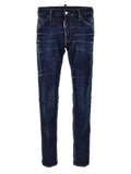 Blaue schmale Jeans aus Baumwolle