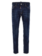 Blaue schmale Jeans aus Baumwolle