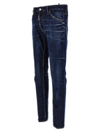 Blaue schmale Jeans aus Baumwolle