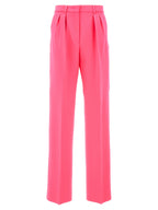 Sportmax Fuchsia Virgin Wool Casual Pants