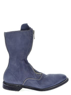 Guidi Purple Leather Ankle Boots