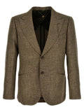 MAURIZIO MIRI Beige Alpaca Leather Blazer