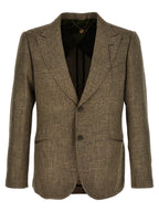 MAURIZIO MIRI Beige Alpaca Leather Blazer